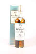 THE MACALLAN Fine Oak 15 year old Highland single malt Scotch whisky, 70cl 43% abv. boxed.