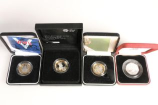 The Royal Mint UNITED KINGDOM Queen Elizabeth II (1952-2022) three silver proof two pound £2 coins