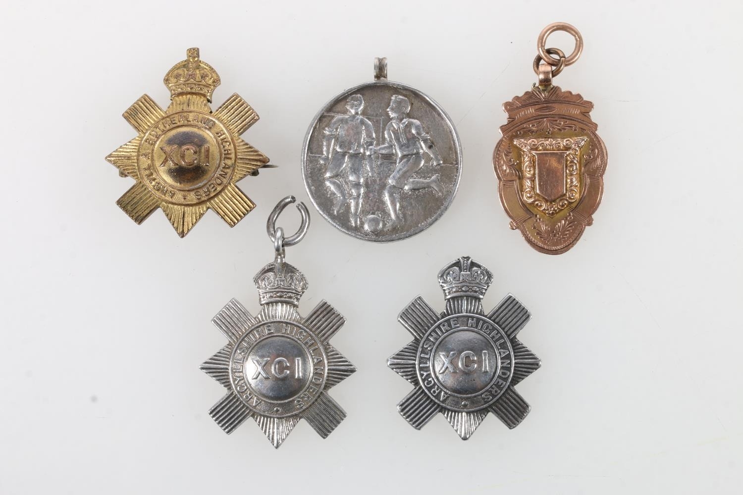Football medals of Sergeant T Dryburgh of the 91st Regiment Argyllshire Highlanders to include a