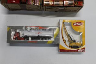 Diecast models vehicles to include Joal 352 Volvo FH12, boxed, Joal 272 Digging Crane, boxed,