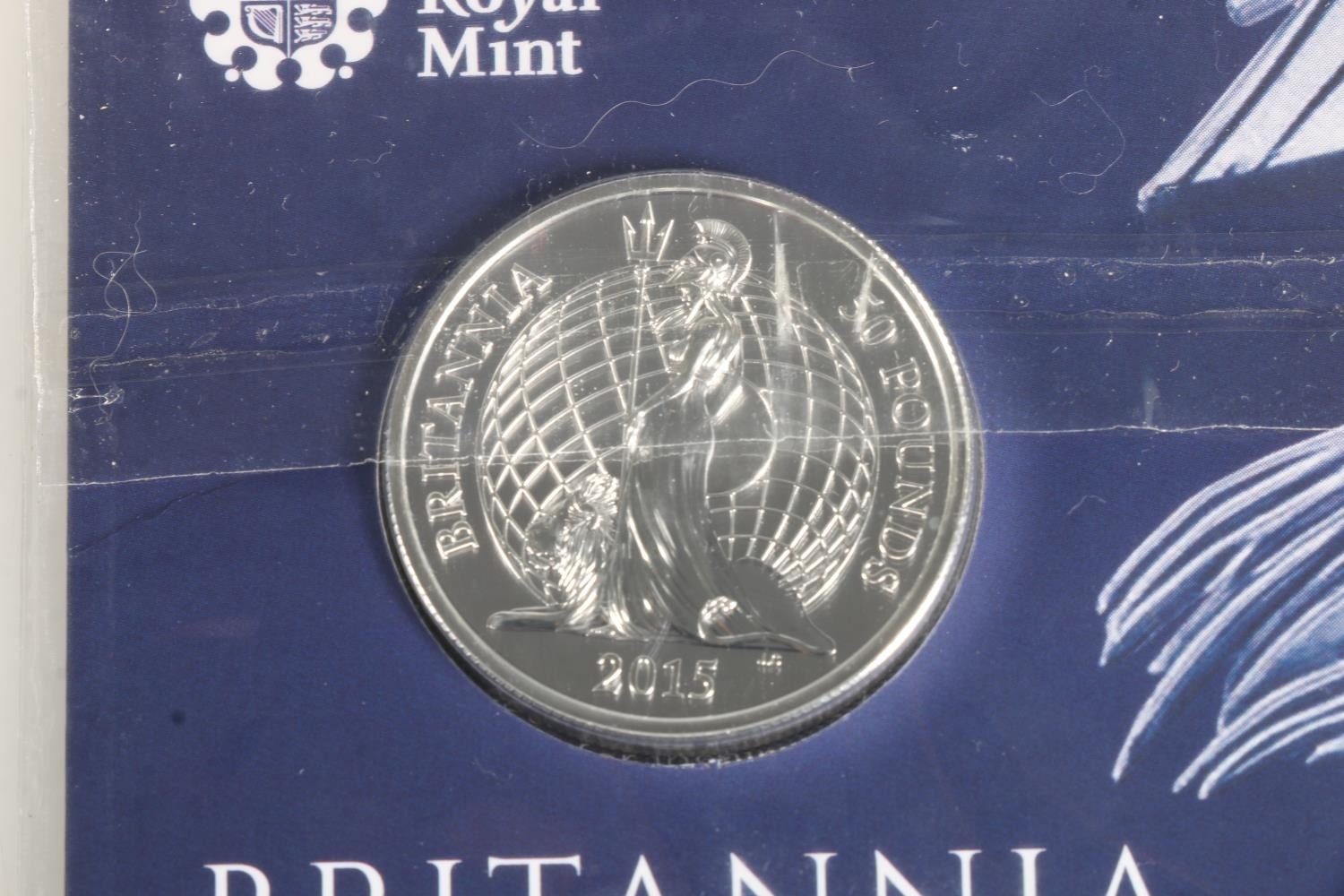 The Royal Mint UNITED KINGDOM Queen Elizabeth II (1952-2022) fine silver fifty pound £50 coin 2015 - Image 2 of 2