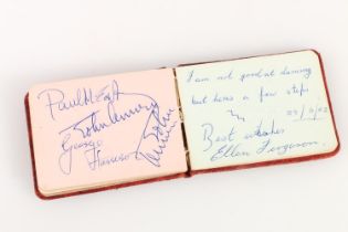 Small autograph book containing Beatles signatures to include John Lennon, Paul McCartney, George