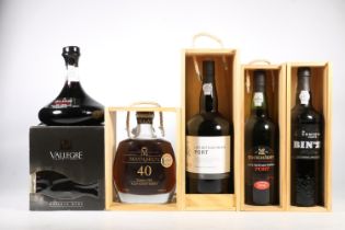 Five bottles of port to include MAYNARDS 40 year old Tawny port 75cl 20% abv. MARKS & SPENCER 2013