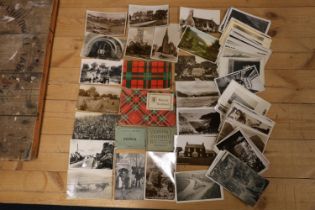 Collection of around 150 black and white postcards including real photographic of horse-drawn