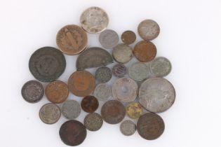 Asian coin collection to include RUSSIA silver twenty kopek 1868 and 1893, three kopek 1893 and