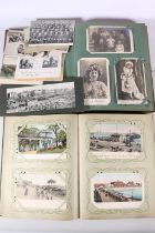 Two postcard albums containing over 200 postcards to include Mutton Hotel, The Brighton Limited
