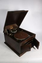 His Masters Voice (HMV) gramophone model No.10 with winder.