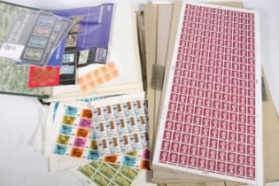 GREAT BRITAIN GB, British pre-decimal mint stamps, many full sheets and also partials to include