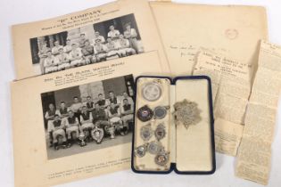 Medals of footballer D Gilchrist of the 2nd Battalion Black Watch Royal Highland Regiment and