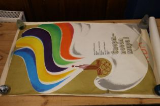 Six vintage Russian Olympic Games 1980 Moscow posters, the largest 67cm x 106cm. (6)