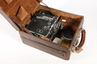 Paillard Bolex H8 movie cine camera, serial number 112329, in Eedee brown leather case with