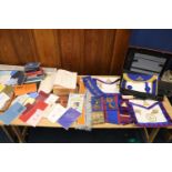 Masonic interest, a group of Masonic aprons and sashes including British Order of Ancient Free