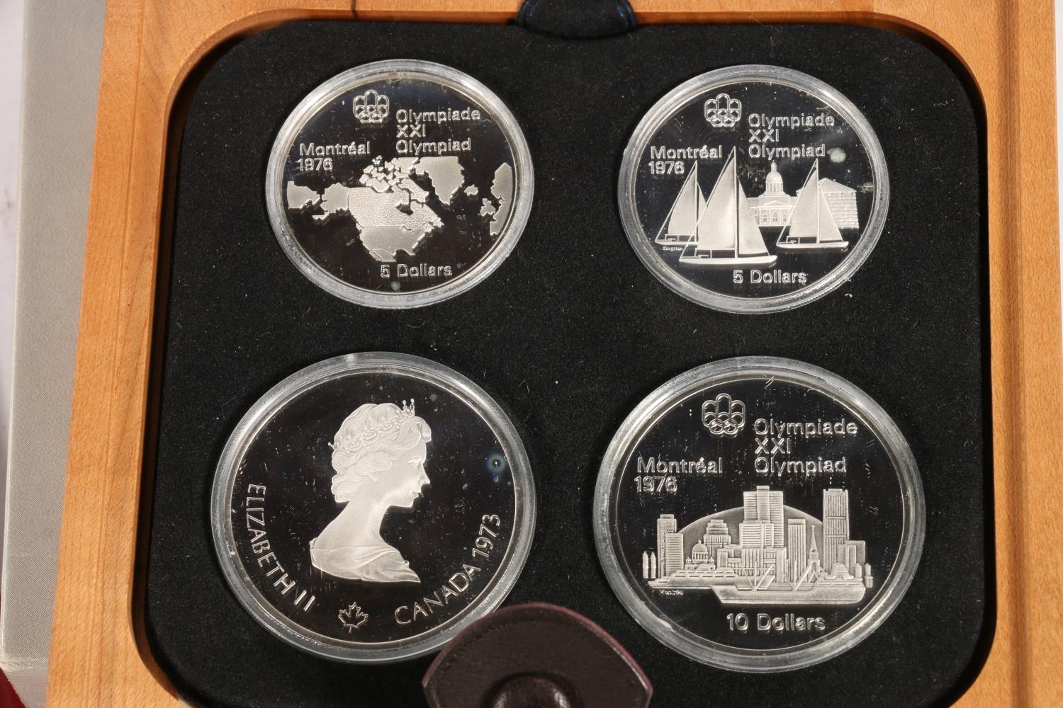 CANADA XXI Olympic Games Montreal 1976 four coin silver proof set 1973 comprising two ten dollar $10 - Image 2 of 4