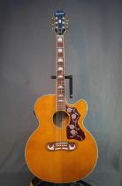 Epiphone electro acoustic six string guitar model number EJ-200SCE.