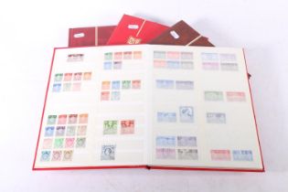 GB stamp collection held in four stockbooks to include Vic 1d red imperf, penny red plates, Vic 1s