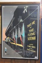 After ALFRED REGINALD THOMSON, Flying Scotsman LNER poster print, 96cm x 65cm, frame 101cm x 72cm