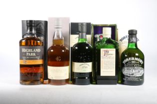 Four bottles of single malt Scotch whisky to include HIGHLAND PARK 12 year old 70cl 40% abv.