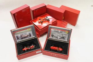 Eight Hotwheels Ixo Models Ferrari Formula One F1 racing car models to include Ferrari 312 1968,