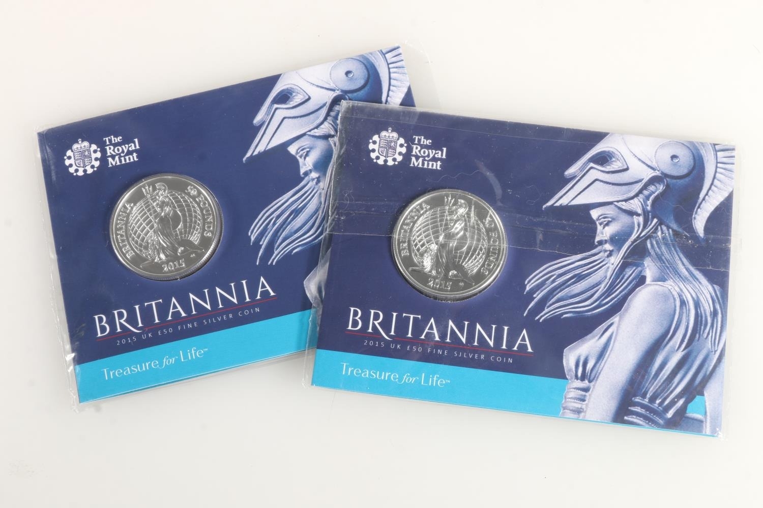 The Royal Mint UNITED KINGDOM Queen Elizabeth II (1952-2022) fine silver fifty pound £50 coin 2015