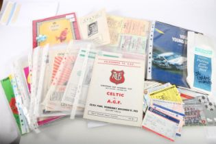 Folder of vintage football ticket stubs to include much RANGERS, HEARTS, ABERDEEN, HIBERNIAN,