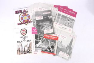 Heart of Midlothian Football Club 1960's programmes to include League Cup, Scottish Cup, Challenge