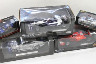 Hotwheels 1:18 scale Formula 1 F1 racing car models 50171 Rubens Barrichello Ferrari and 50201