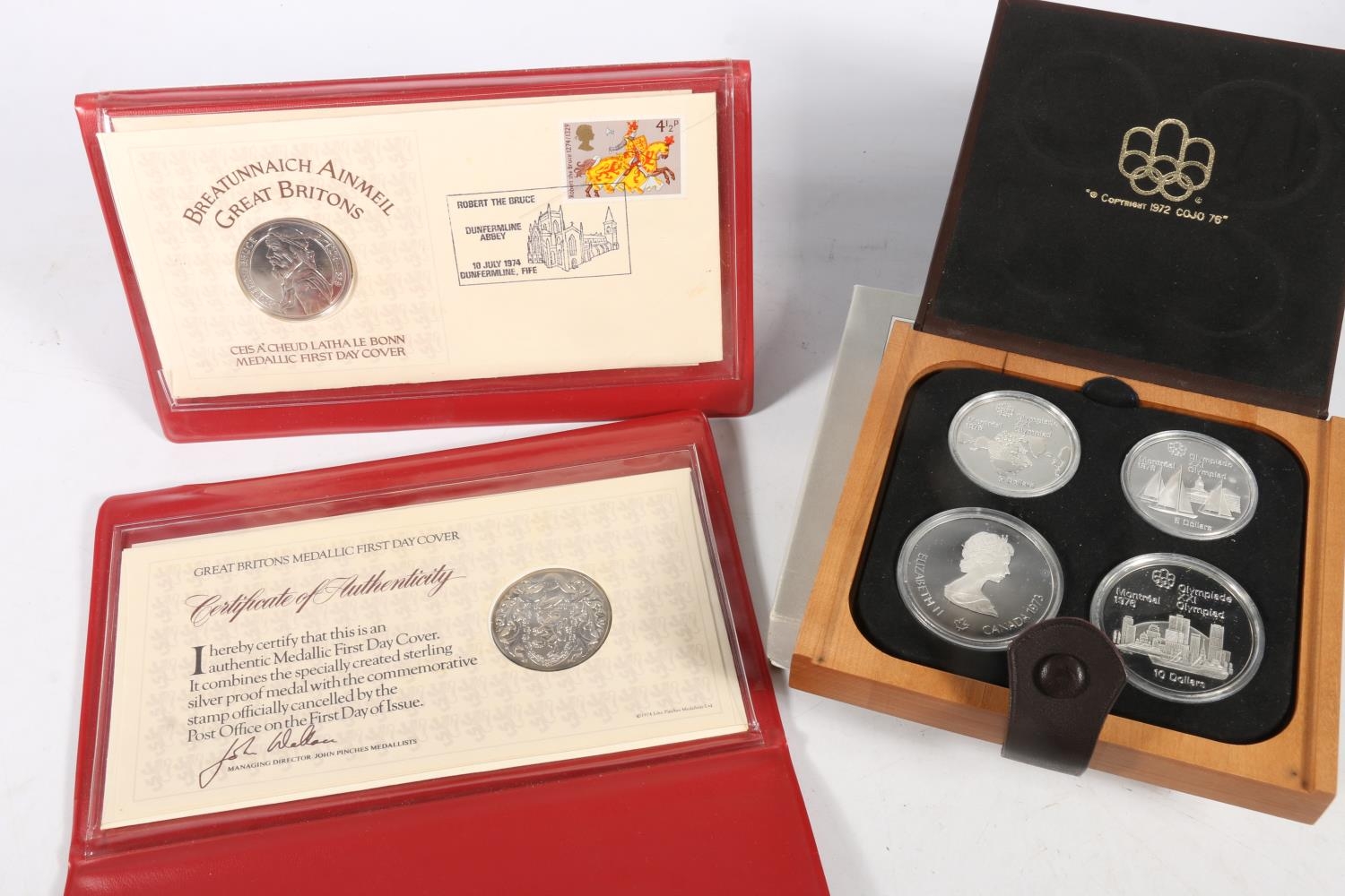 CANADA XXI Olympic Games Montreal 1976 four coin silver proof set 1973 comprising two ten dollar $10