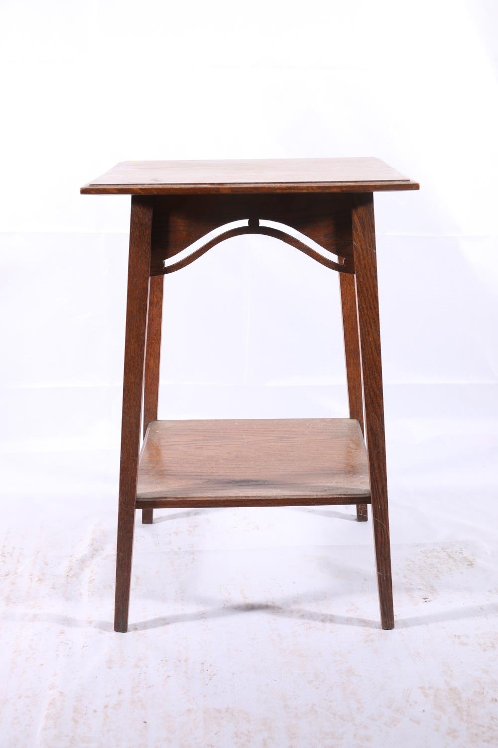 Arts & Crafts style oak occasional table, c1900, in the manner of Liberty and Co., of square top