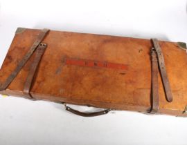 John Dickson and Sons of Edinburgh leather covered oak double shotgun case, early 20th century,