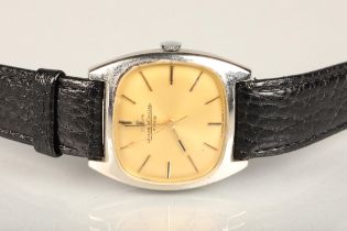 Jaeger LeCoultre Club gentleman's wristwatch, the champagne-coloured dial with baton hands and