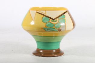 Clarice Cliff for Newport Pottery, an Art Deco shape 341 vase, decorated in the 'Moonflower'
