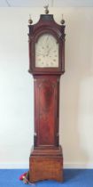 Late 18th century eight day long case clock by James Pratt, Epping, the silvered dial with