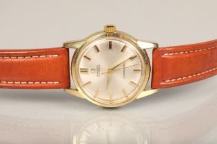Gents Omega Seamaster Automatic wristwatch having plated bezel, the silvered dial with baton
