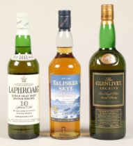 The Glenlivet Archive, pure single malt scotch whisky, 1 litre, 43% vol, Laphroaig Single Islay malt