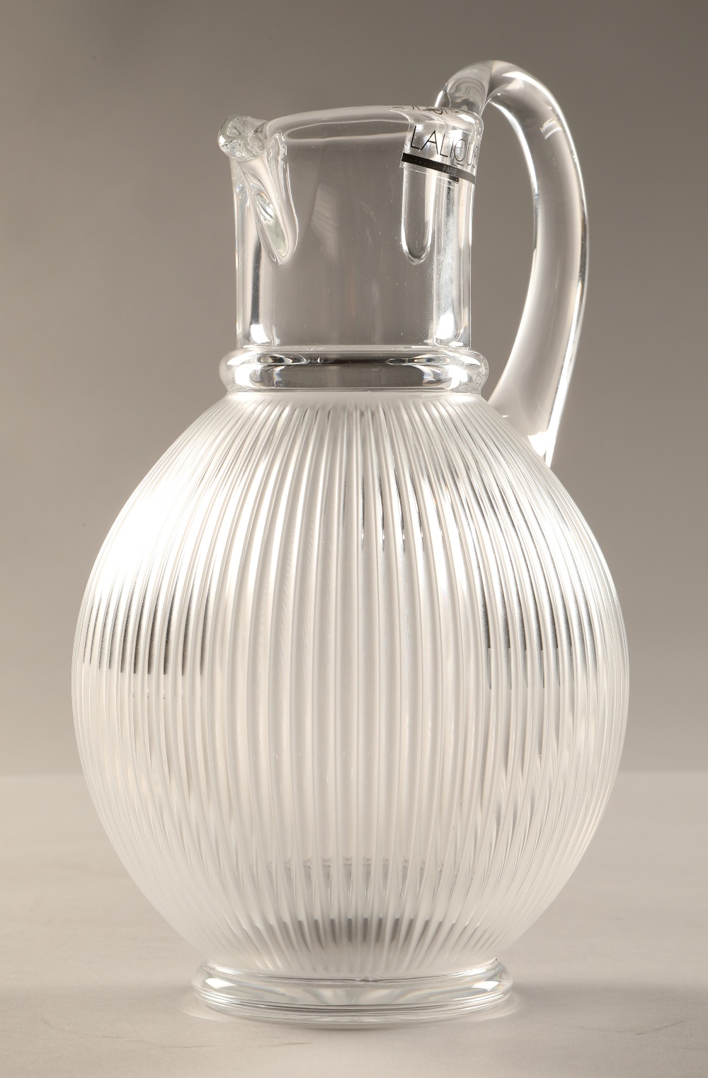Lalique Langeais Pitcher, etched Lalique France to the base, 22 cm high, in Lalique box - Image 2 of 3