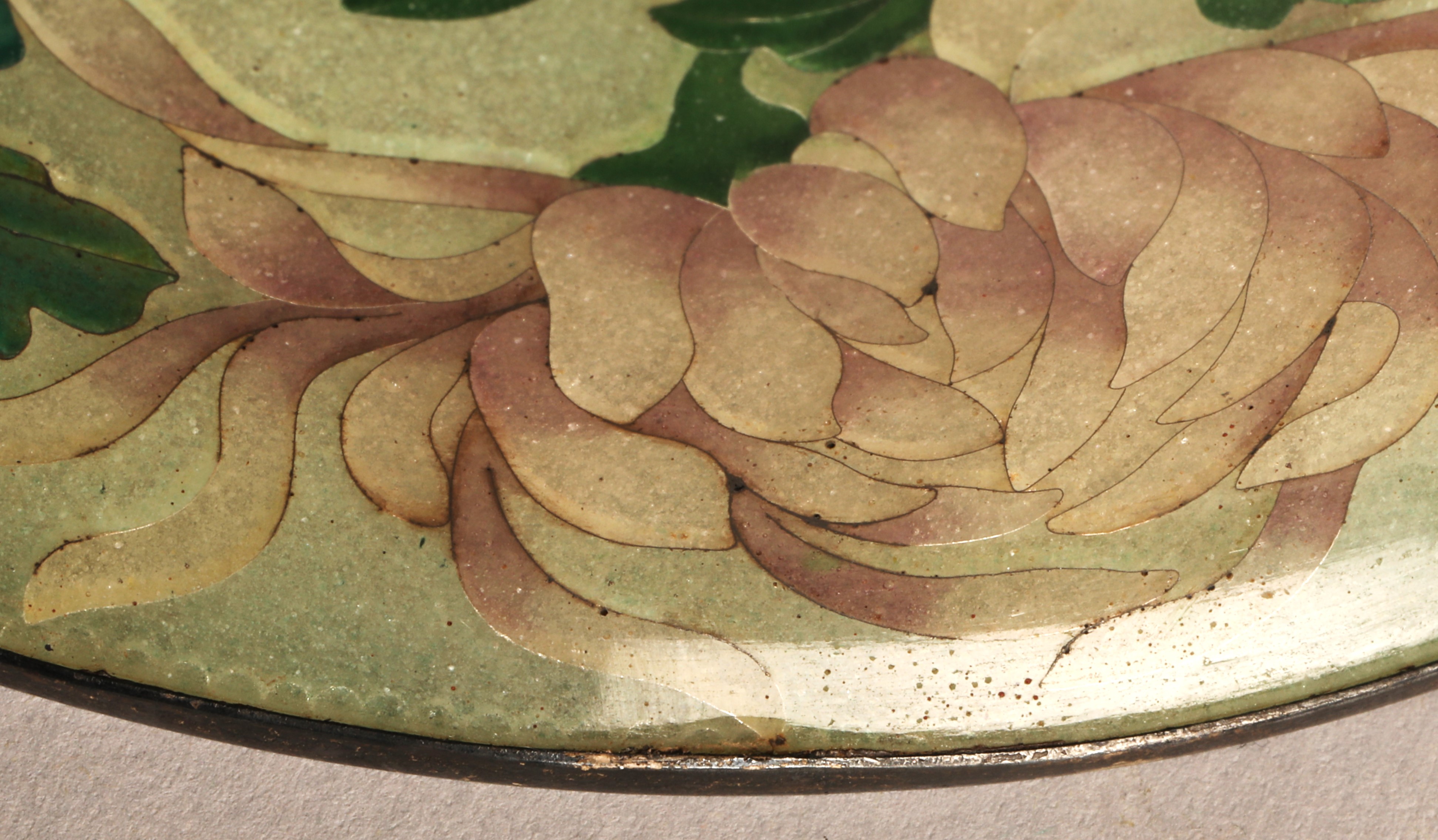 Japanese Plique-a-jour bowl, with translucent cloisonne enamels 14 cm diameter. - Image 13 of 15