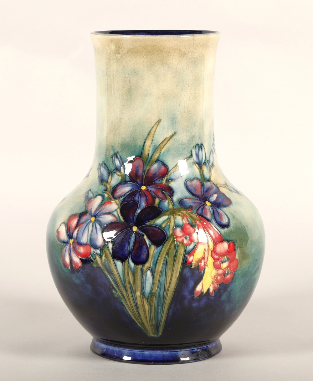 Moorcroft pottery vase, decorated in the Spring flowers pattern, impressed marks, signed in blue, - Image 8 of 11