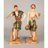 Pair of Nautilus Middle Eastern figures, height 52cm each (2).