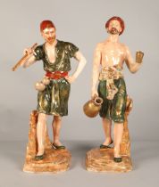 Pair of Nautilus Middle Eastern figures, height 52cm each (2).