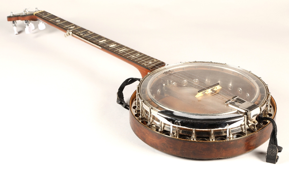 J E Dallas & Son 5-string Banjo, 22 nickel frets to body, Jedson on the headstock, Birds eye maple - Image 3 of 7