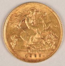 Edward VII gold half sovereign 1909.