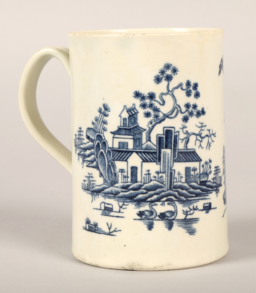 18th century Worcester Plantation pattern tankard height 12cm. - Image 4 of 16