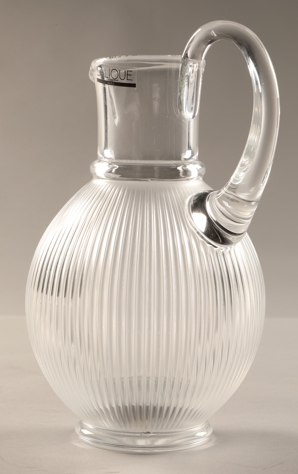 Lalique Langeais Pitcher, etched Lalique France to the base, 22 cm high, in Lalique box - Image 3 of 3