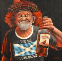 Graham McKean, (Scottish born 1962) ARR Framed oil on canvas, signed lower right, "Yes Sir I Can