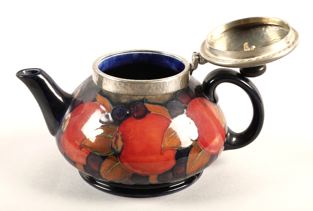 Moorcroft pottery Tudric pewter three piece tea service, pomegranate pattern designed by William - Image 16 of 22