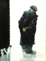 Alexander Millar (Scottish 1960-) ARR Framed oil on canvas,  Signed lower right "Doing Nothing
