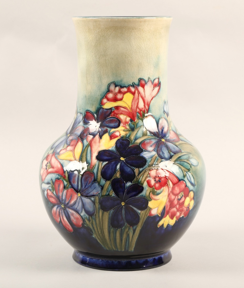 Moorcroft pottery vase, decorated in the Spring flowers pattern, impressed marks, signed in blue, - Image 3 of 11