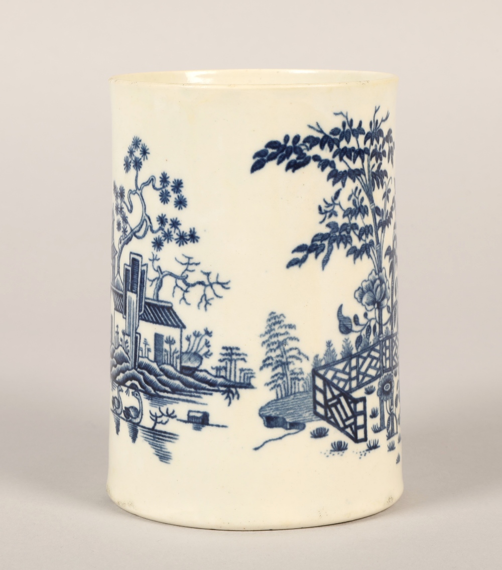 18th century Worcester Plantation pattern tankard height 12cm. - Image 3 of 16