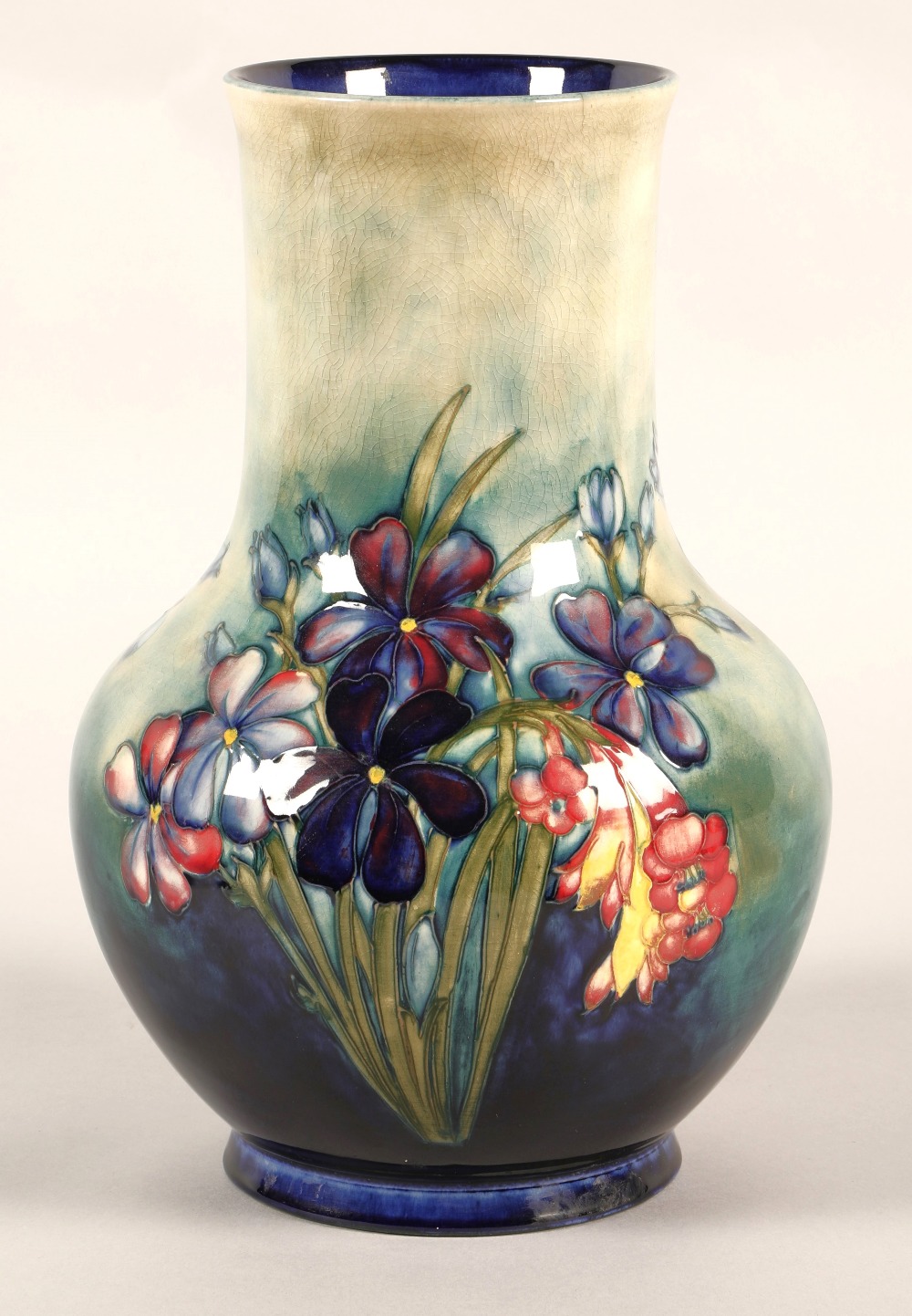 Moorcroft pottery vase, decorated in the Spring flowers pattern, impressed marks, signed in blue, - Image 7 of 11