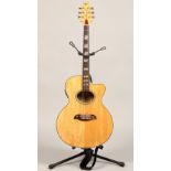 Aria Elecord blonde Fet 100 acoustic electric guitar, serial number 890144 in hard case